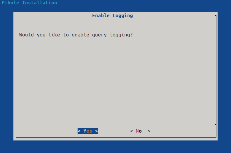 A slide from the Pi-hole installation wizard.